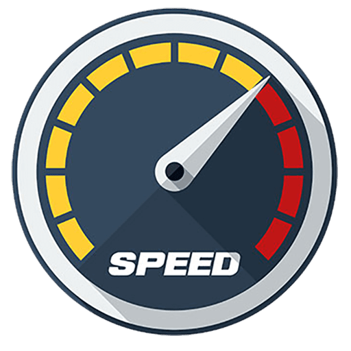 Graph showing consistent high-speed internet